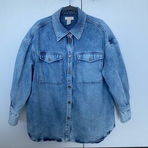 H&M Oversized Denim Shirt Jacket